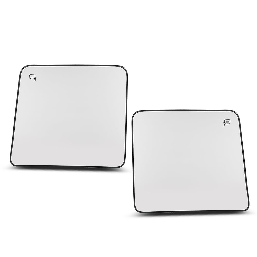 G-PLUS Mirror Glass Heated Left+Right Upper Compatible with Ford F150 Pickup Truck 2013-2014,Fit Ford F250 F350 F450 F550 Super Duty 2008-2016 FO1324150, FO1325150 White