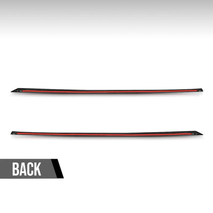 G-PLUS Rear Door Frame Molding Trim Pair Compatible with Kia Optima 2011-2015 838502T000, 838602T000 Silver