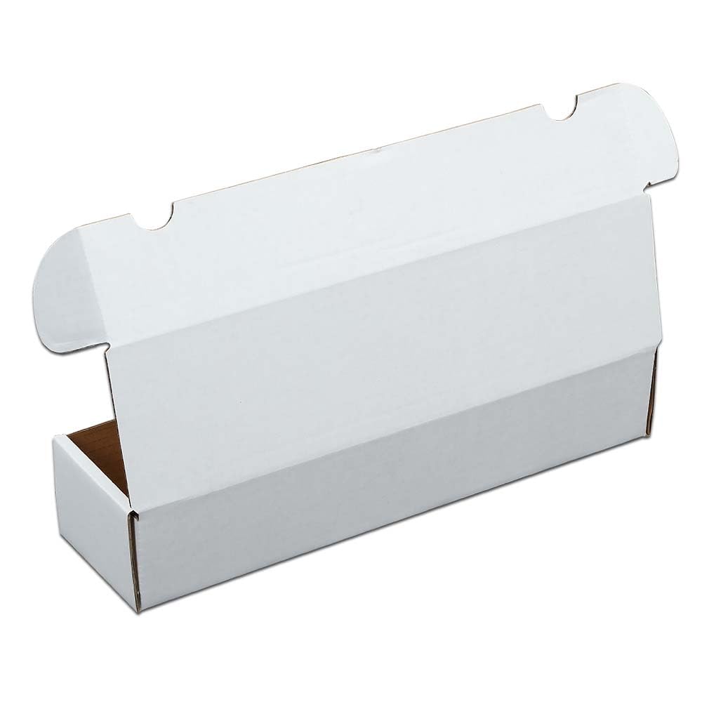 G-PLUS 10pcs Trading Sports Card Storage Box 800 Count White Corrugated Cardboard Box Versatile Card Storage Box (Card not included)