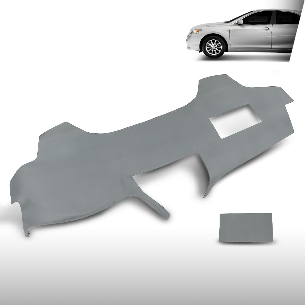 G-PLUS TPE Dash Cover Dashboard Panel Compatible with Toyota Camry 2007 2008 2009 2010 2011 Gray