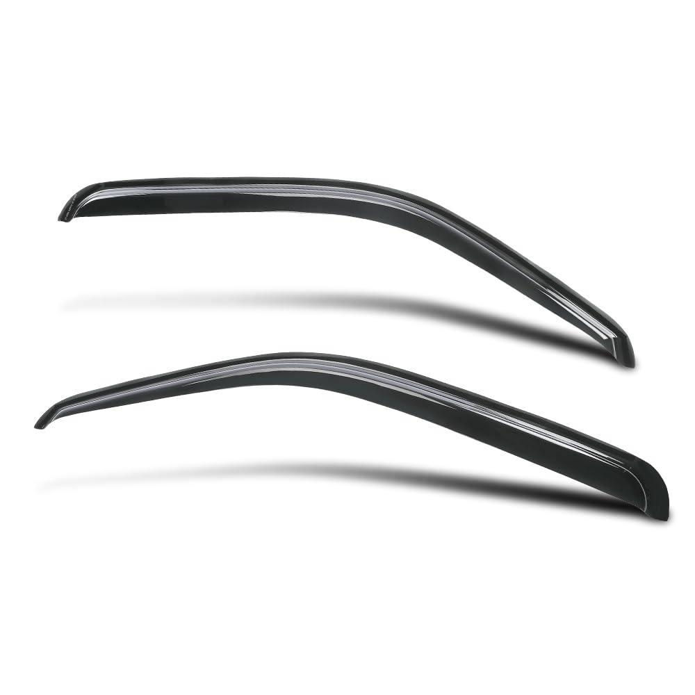 G-PLUS Out-Channel Window Vent Visor Deflectors Rain Guards Compatible with Chevy Silverado/GMC Sierra 1500 1999-2007 Impact-Resistant PC 2 PCS Smoky