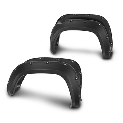G-PLUS 4PCS Fender Flares Compatible with Toyota Tacoma 2016 2017 2018 2019 2020 2021 2022 (Not Fit Double Cab Trims) Wheel Arch Cover Trim, Smooth Pocket-Riveted