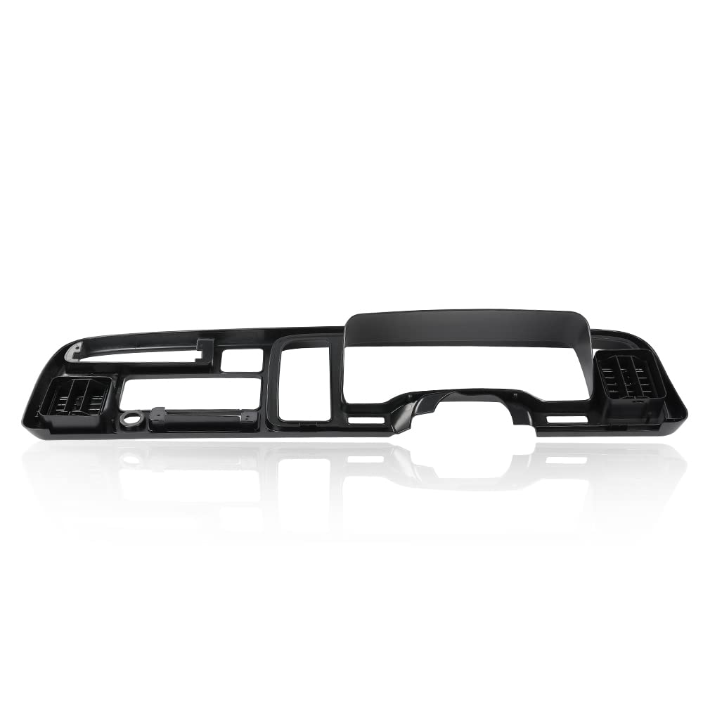 G-PLUS Dash Bezel Radio Trim Panel Compatible with Dodge Ram 1994-1997 Surround Dashboard Instrument Cover 55114870-1 (Black ABS Plastic)