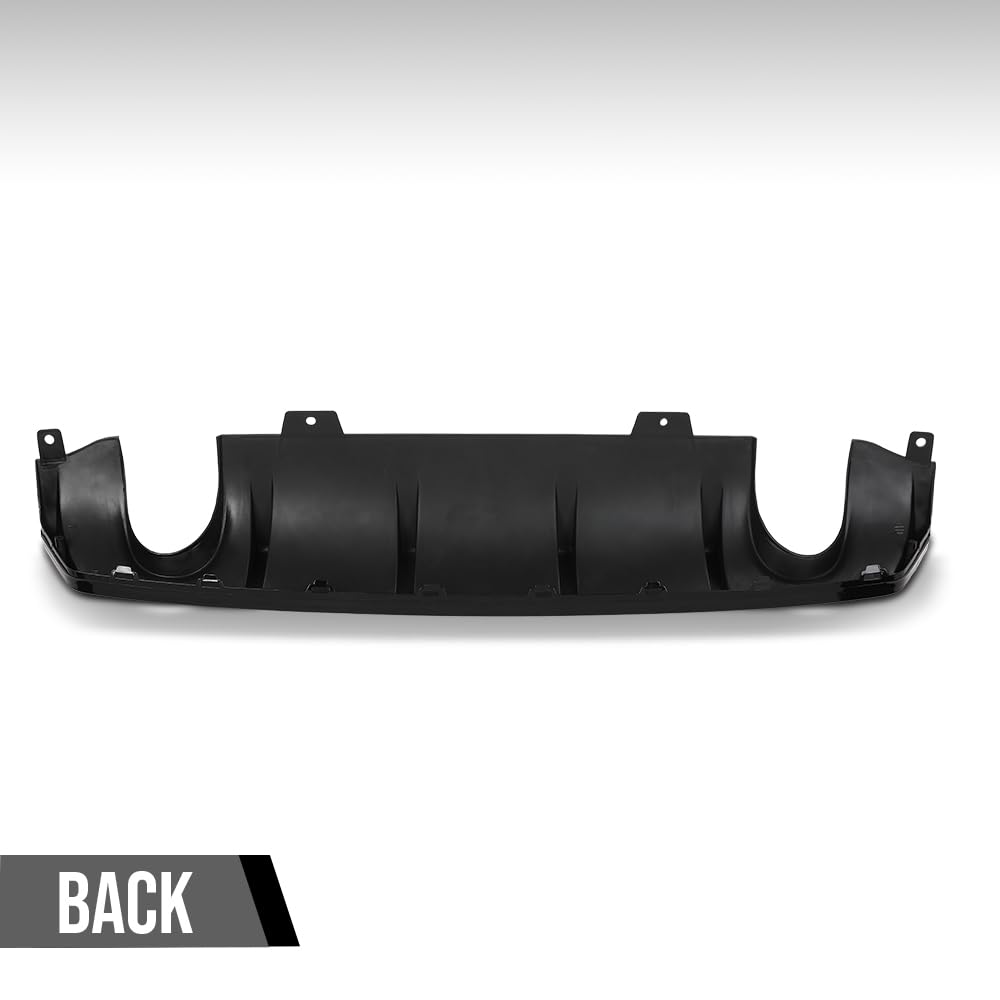 G-PLUS Rear Bumper Lip Diffuser Splitter Spoiler Compatible with Honda Civic Sedan 4 Door 2016 2017 2018 2019 2020 2021 (Not Fit Si and Sport Model) Glossy Black