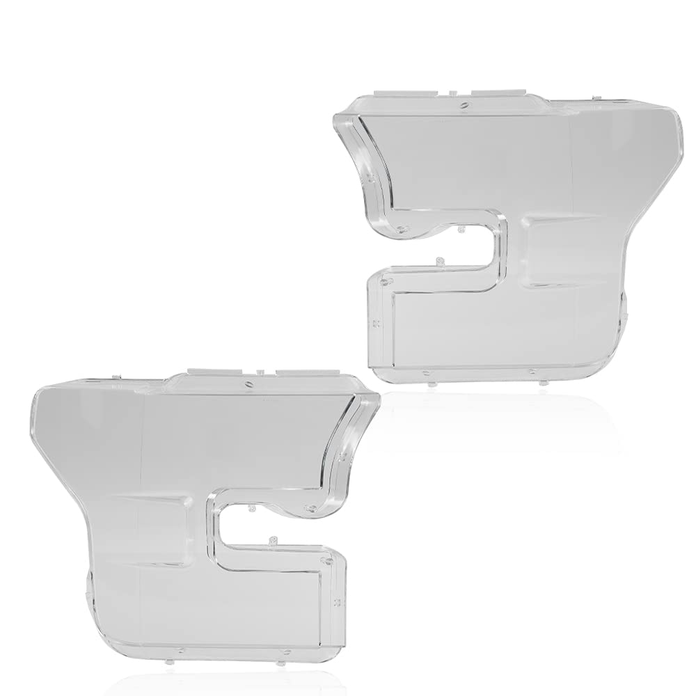 G-PLUS Headlights Headlamps Cover Left+Right Clear Compatible with 2015-2017 Ford F150 FO2502335, FO2503335, FO2502344