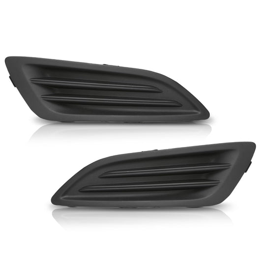 G-PLUS Pair Front Bumper Fog Light Lamp Cover, Compatible with Ford Fiesta 2014-2019, LH Driver & RH Passenger Side 2PCS, D2BZ15266AA, D2BZ15266BA