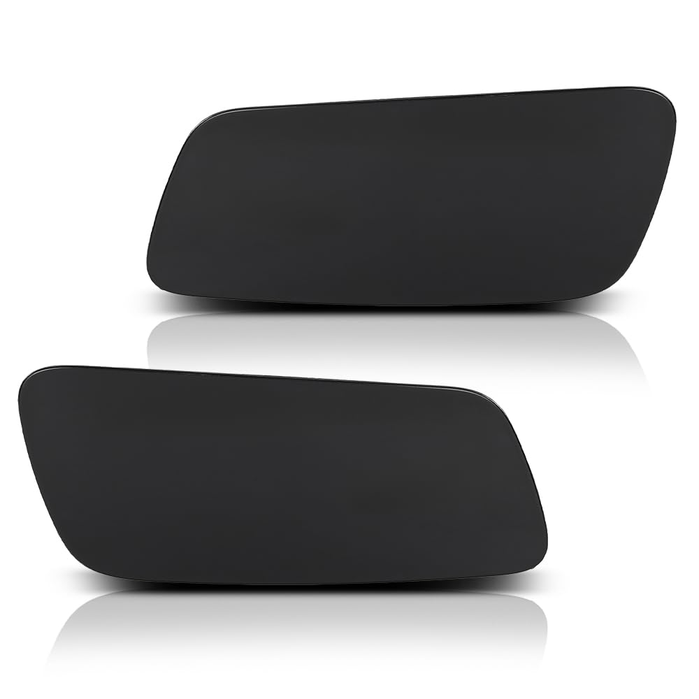 G-PLUS Headlamp Washer Cover Cap Pair Compatible with Volvo S90 / V90 / V90 Cross Country 2017 2018 2019 2020 2021 2022 2023 2024 2025 39839830, 39839842 Glossy Black