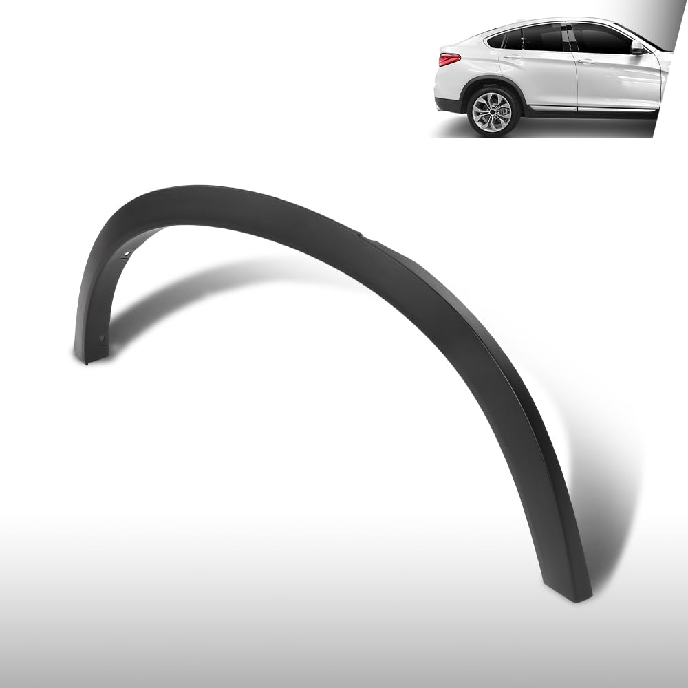 G-PLUS Fender Trim Molding Moulding Rear Right Side Compatible with BMW X3 2011-2017 Fit X4 xDrive28i 2015-2018 / xDrive35i 2015-2016 Fit Models Without M Package 51777210084, BM1791107 Black