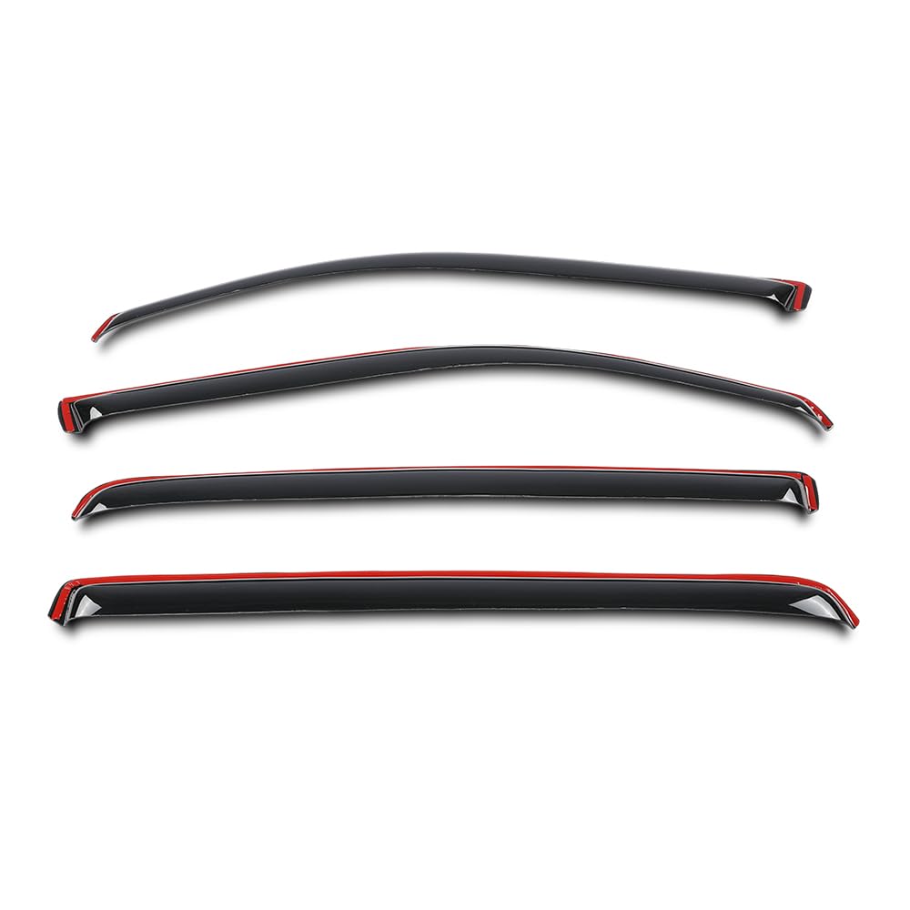 G-PLUS in-Channel Auto Vent Window Visor 4pcs Compatible with Dodge Ram 1500 Crew Cab 2019-2025 Not Fit Classic Body Style or Quad Cab in-Channel Rain Guards Smoke