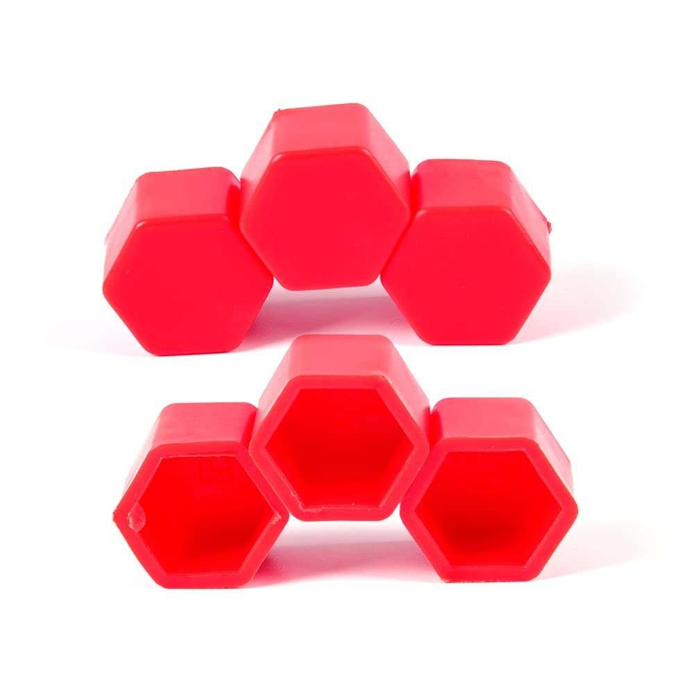 G-PLUS Universal Hub Screw Cover Cap Replacement for Car,19mm Red Wheel Tire Hub Screw Bolt Cover Nut Cap Lug Decoration 20PCS