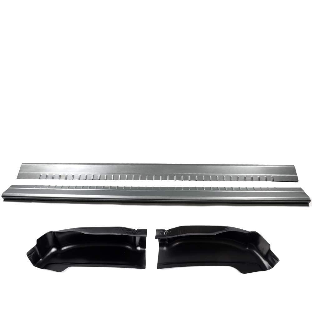 Compatible With Chevy Silverado GMC Sierra 1999-2007 4 Door Extended Cab Inner & Outer Rocker Panels Protector And Cab Corners Kit Replacement 1 Pair