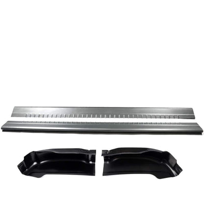 Compatible With Chevy Silverado GMC Sierra 1999-2007 4 Door Extended Cab Inner & Outer Rocker Panels Protector And Cab Corners Kit Replacement 1 Pair