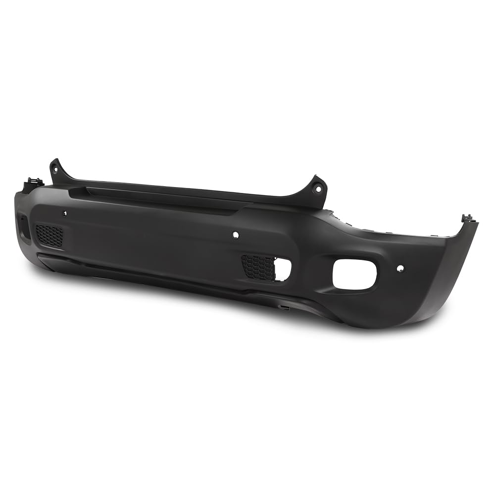G-PLUS Rear Bumper Cover Compatible with Jeep Renegade 2015-2023, Fit Models w/Park Assist Sensor Holes Only, CH1100A16, 187-01718E, Primed Black