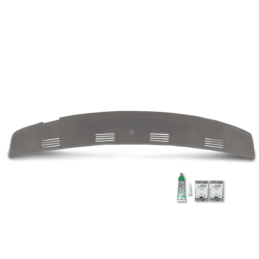 G-PLUS TPE Cover for Defrost Dash Panel Gray Compatible with 2002 2003 2004 2005 Dodge Ram 1500/2003-2005 Dodge Ram 2500 3500