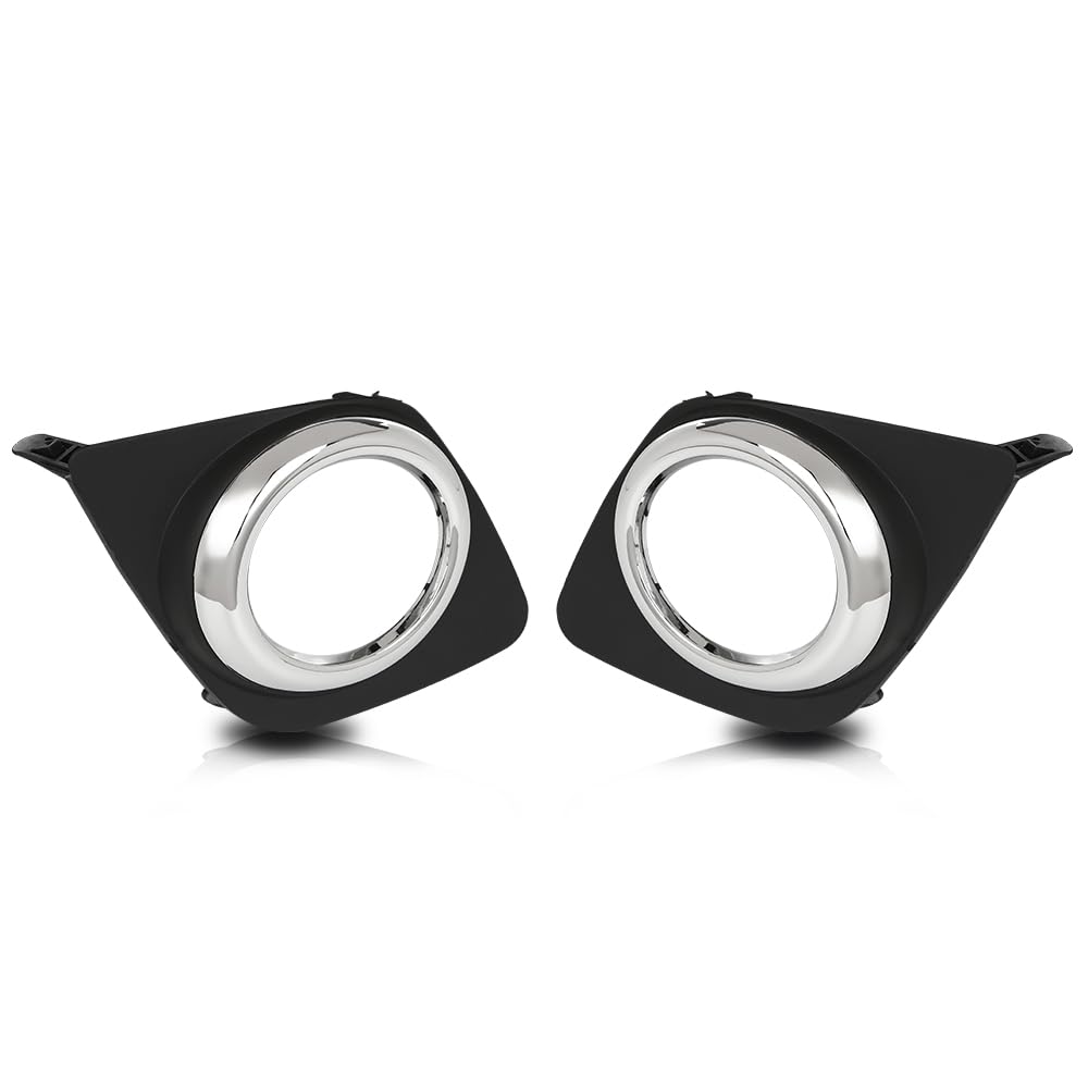G-PLUS Front Bumper Fog Light Cover Trim Bezel Pair Compatible with Toyota RAV4 2009-2012 521270R040, 521280R040
