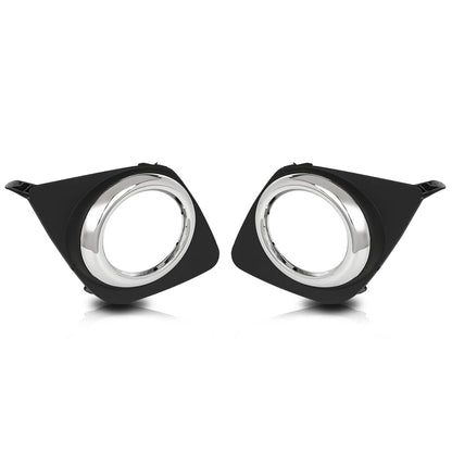 G-PLUS Front Bumper Fog Light Cover Trim Bezel Pair Compatible with Toyota RAV4 2009-2012 521270R040, 521280R040
