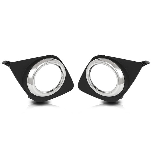 G-PLUS Front Bumper Fog Light Cover Trim Bezel Pair Compatible with Toyota RAV4 2009-2012 521270R040, 521280R040