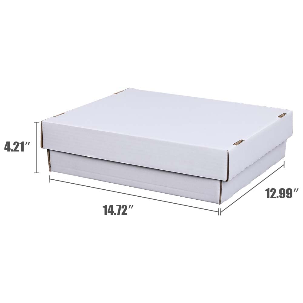 G-PLUS Trading Card Storage Box 3200 Count White Corrugated Cardboard Box Versatile Card Storage Box (Card not included)