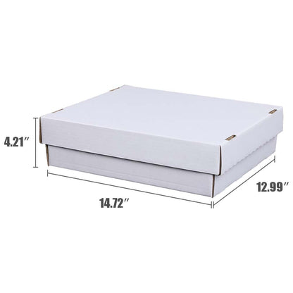 G-PLUS Trading Card Storage Box 3200 Count White Corrugated Cardboard Box Versatile Card Storage Box (Card not included)