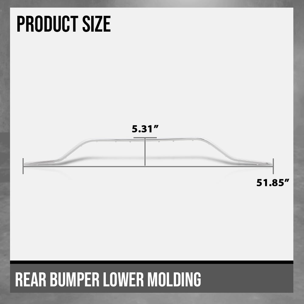 G-PLUS Rear Bumper Lower Molding Compatible with Benz C300 2019-2021 For Models With AMG Styling Package,Without Night Package 2058853903, MB1144133 Silver