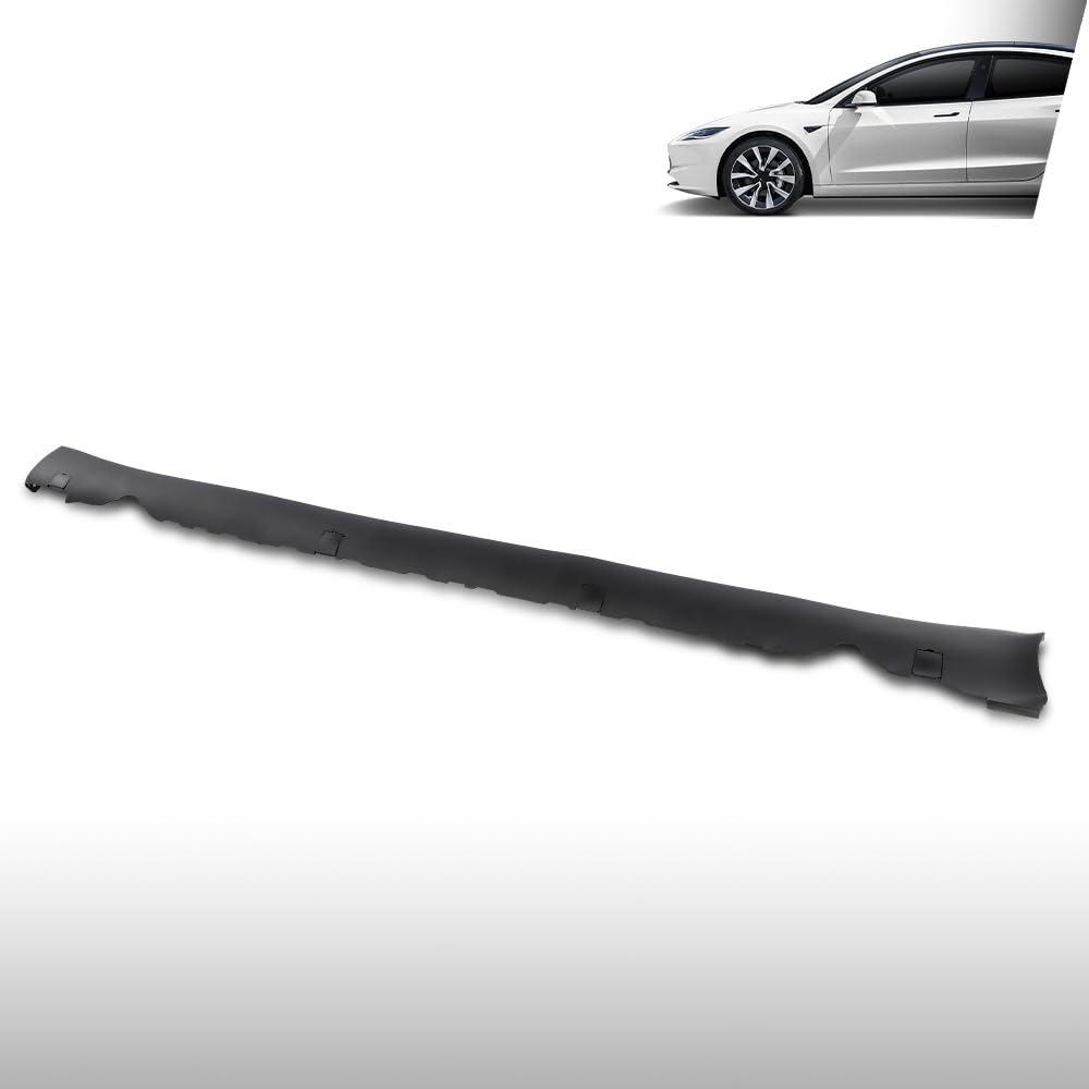 G-PLUS Skirt Lower Rocker Cover Molding Driver Left Side LH Compatible with Tesla Model 3 2017-2022 1089828 00 D, 108982800D Black