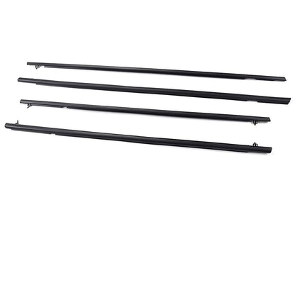 4PCS Weatherstrip Window Seal Compatible for Honda Civic 4 Door 2006-2011 Outside Trim Seal Belt Black