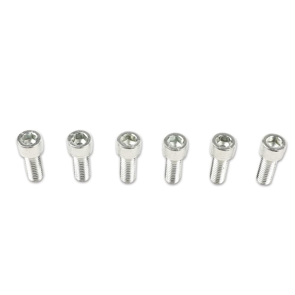 G-PLUS 12pcs SBC Stainless-Steel Hex Intake Manifold Bolt Kit for 1955-1986 Chevy Engines (265/283/302/305/327/350/400) - Silver