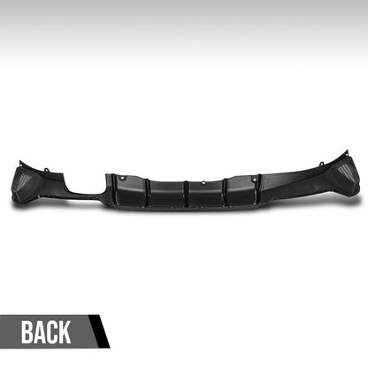 G-PLUS Rear Diffuser Compatible with BMW 4 Series F32 F33 F36 2014-2020 (w/M Sport Bumper), Fit BMW F32 4 Series 2 Door Coupe 2014-2019 M Performance Style (Single Sided Dual Output) Glossy Black