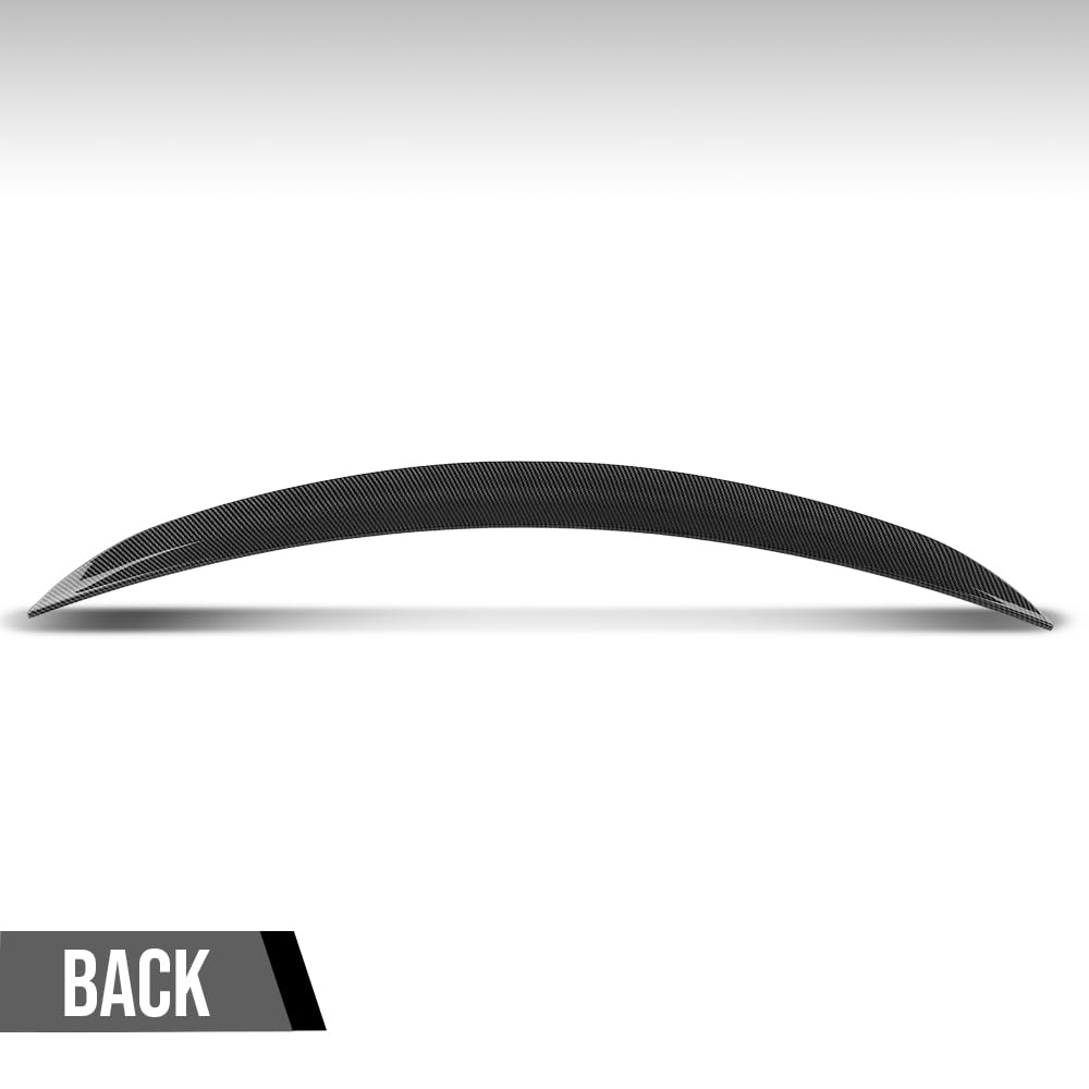 G-PLUS Rear Trunk Spoiler Wing Compatible with BMW 3 Series M3 E90 Sedan 2005 2006 2007 2008 2009 2010 2011 Rear Trunk Spoiler Lip Wing Carbon Fiber Black
