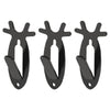 G-PLUS Black 3PCS Wall Hanger Hook European Antler Style Wall Mount Bracket for Hanging Mounting Elk Deer Antelope Living Room Bedroom Home Decor