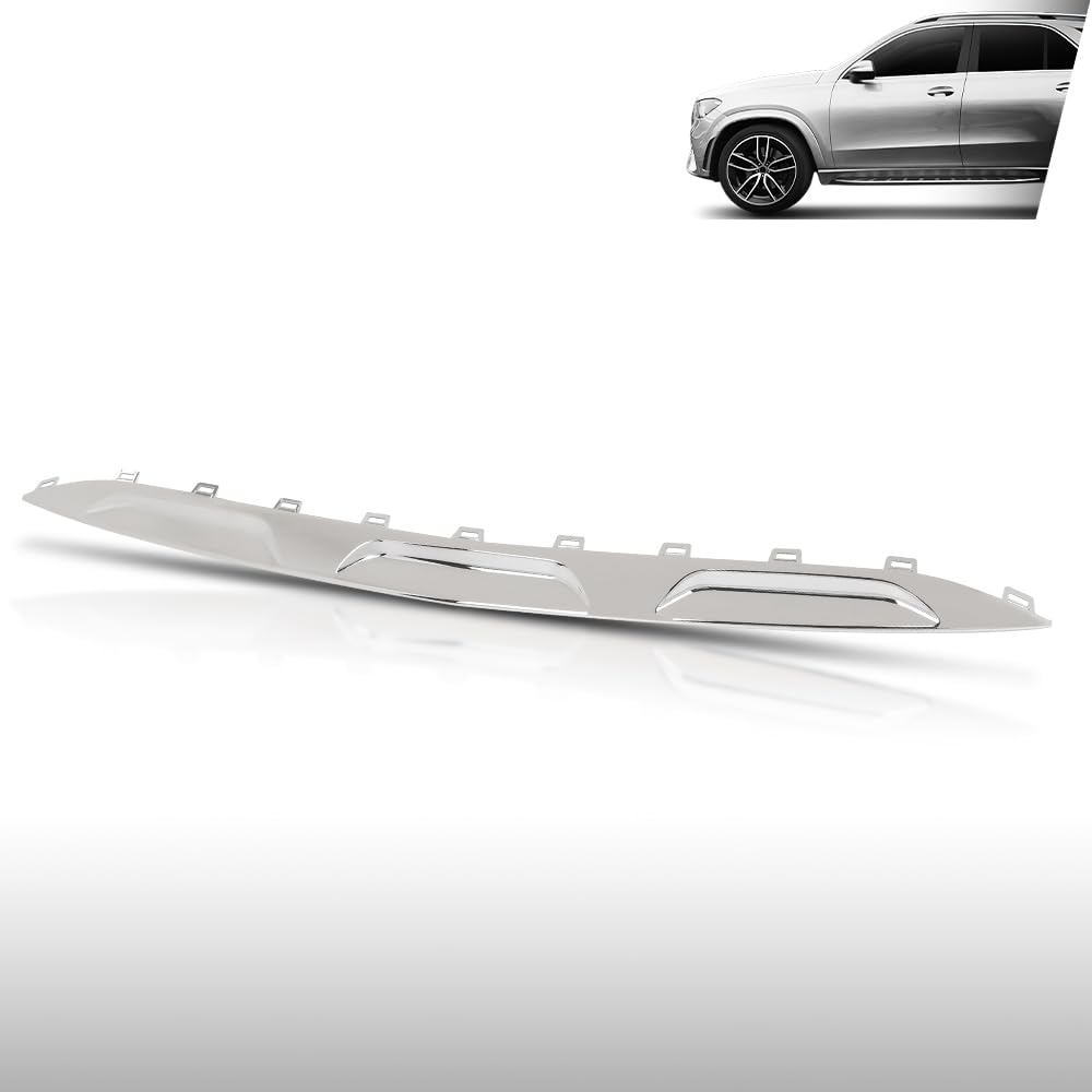 G-PLUS Front Bumper Lower Molding Trim Compatible with Benz W167 GLE / C167 Coupe/GLE 53 AMG 2020-2022 Not Fit 350 Base Sport A1678856703 Silver