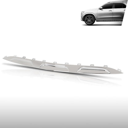 G-PLUS Front Bumper Lower Molding Trim Compatible with Benz W167 GLE / C167 Coupe/GLE 53 AMG 2020-2022 Not Fit 350 Base Sport A1678856703 Silver