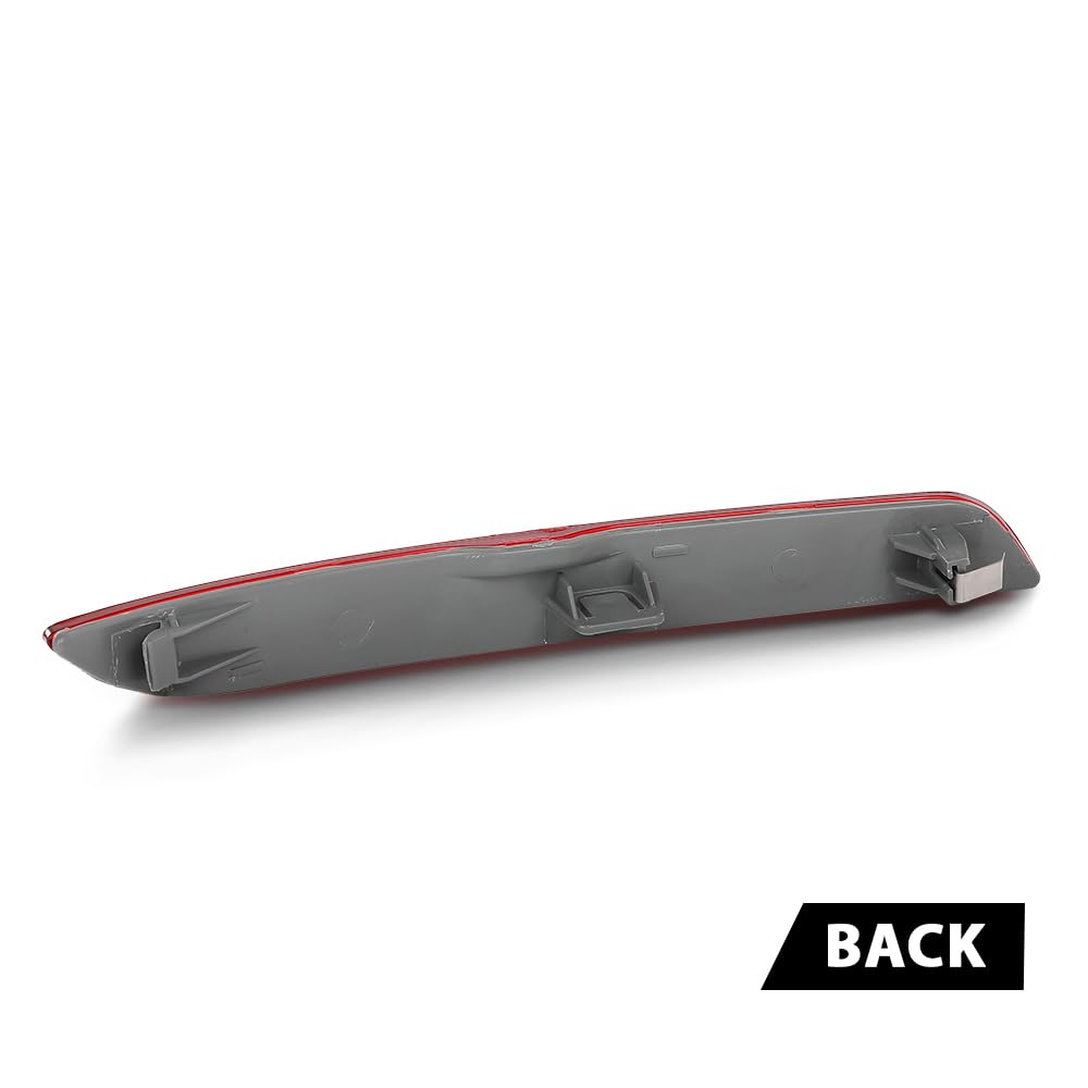 G-PLUS Rear Right Bumper Reflector Compabile with F10 5-Series M Package 2011-2016 63147842956 Red Passenger Side