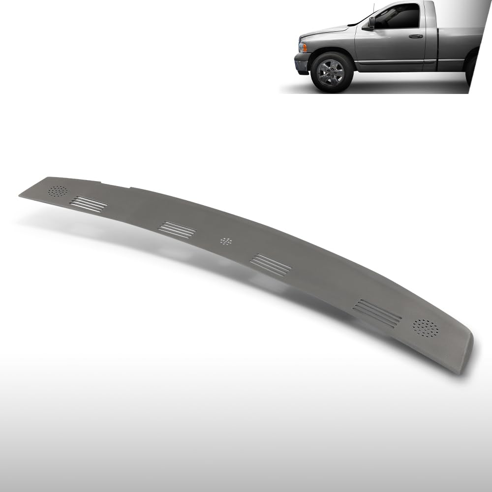 G-PLUS TPE Dash Defrost Vent Cover Cap Compatible with Dodge Ram 1500 2002-2005/ Fit Ram 2500 3500 2003-2005 Upper Dashboard Panel Grey