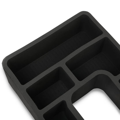 G-PLUS Floor Console Black Organizer Inserts 2 Pc Set Compatible with 1978-1996 Ford F150 F250 F350 Bronco