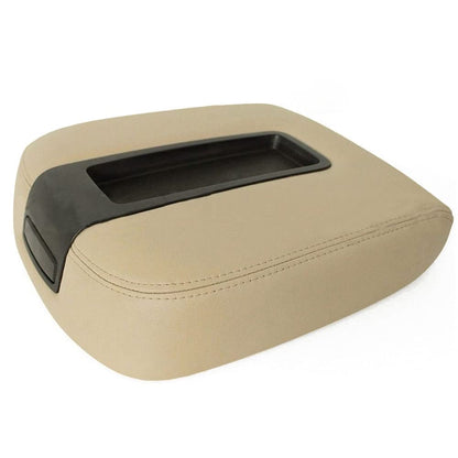 G-PLUS Leather Console Lid Armrest Cover Compatible with 2007-2013 Tahoe Suburban Yukon Sierra Tan