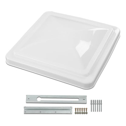 G-PLUS Replacement Roof Vent Cover Camper RV Trailer 14" x 14" Fit for Ventline pre-2008 and Elixir Style Pin 1994 and Newer White 2pcs, Accessories is not assembled
