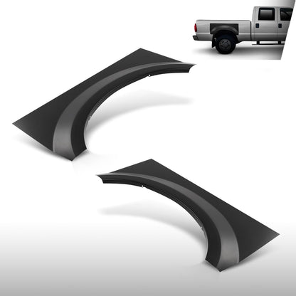 G-PLUS Rear Wheel Arch Repair Patch Panel Pair Fit Ford F250 Super Duty Truck 1999-2010 Fit Ford F350 Super Duty / F450 / F550 1999-2010 Truck without Dual Rear Wheel Flare Mounting Holes Black