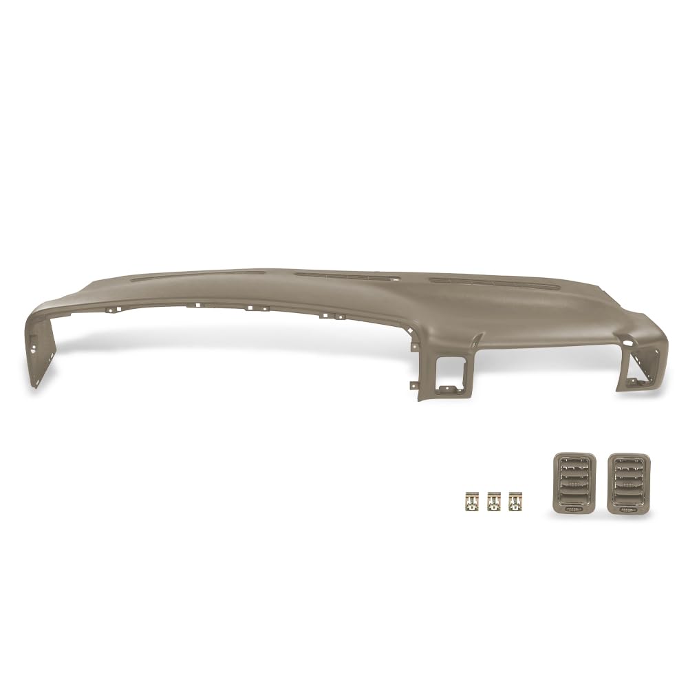 G-PLUS Upper Dashboard Dash Cover Compatible with Chevy Silverado GMC Sierra 1500 2500HD 3500 1999-2006/ Chevy Avalanche Tahoe Suburban 2000-2006/ GMC Yukon 2000-2006 (Brown ABS Plastic)
