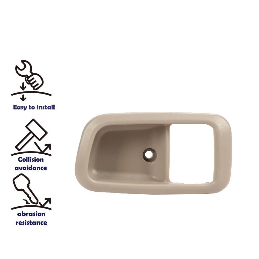 G-PLUS Door Handle Trim Set Compatible with 2000-2006 Toyota Tundra,Interior Door Handle Bezel 2Pc (Beige)