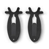 G-PLUS 2 Pack of Wall Hanger Hook European Antler Style Wall Mount Bracket for Hanging Mounting Deer, Antler S, Whitetail Deer, Mule Deer and Many Other Animals Living Room Bedroom Home Decor Black