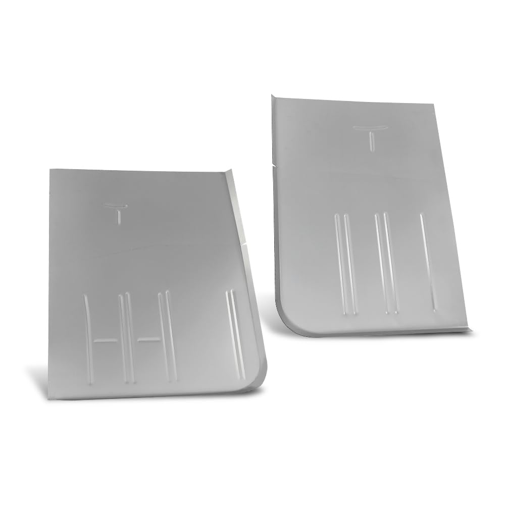 G-PLUS Galvanised Front Floor Mat Fit Ford F100 F150 F250 F350 1967-1979 / Bronco 1978-1979 1st Row Truck Accessories Cargo Liners All Weather Protection 2PCS Sliver Alfombras para Carro