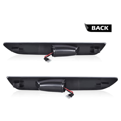 G-PLUS LED Rear Side Marker Lights Lamps Pair DARK Smoke Compatible with Ford Mustang 2015-2022 FR3Z-15A201-A, FR3Z-15A101-A, FR3Z15A201A, FR3Z15A101A