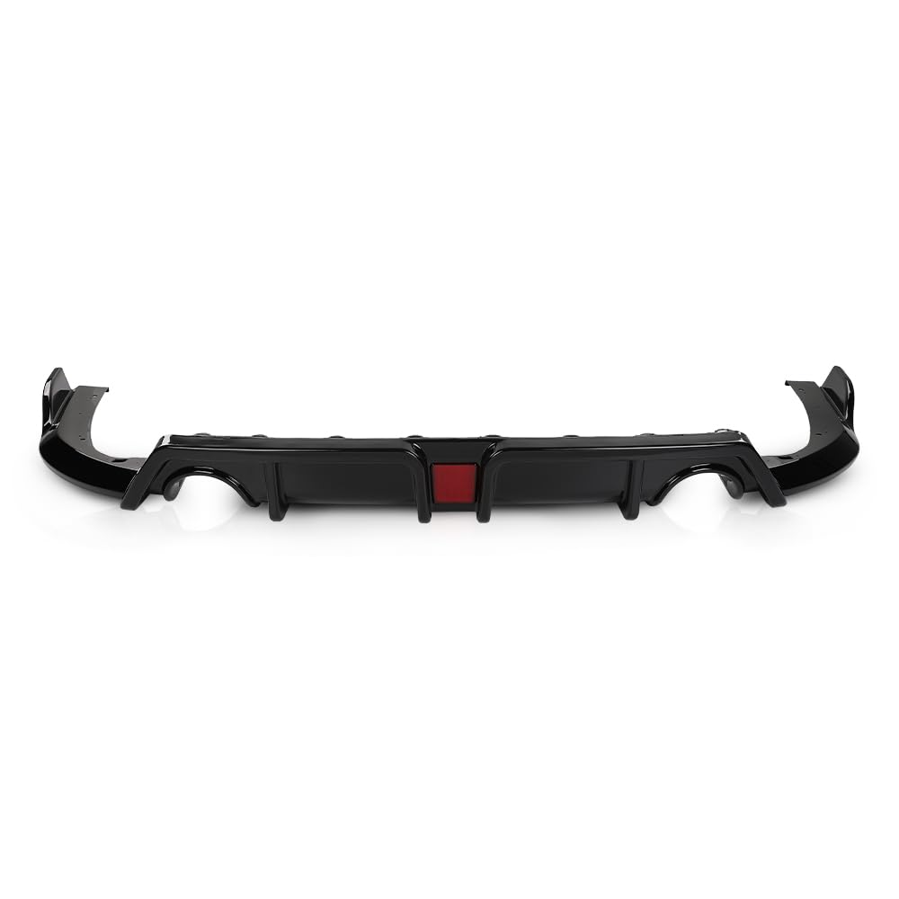 G-PLUS Rear Bumper Lip Diffuser LED Light Compatible with Honda Civic 2016 2017 2018 2019 2020 2021 Gloss Black