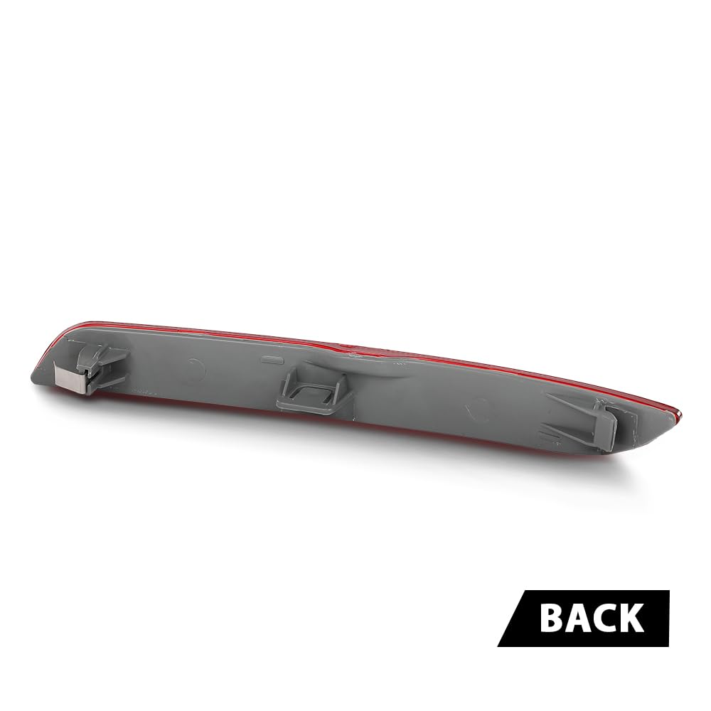 G-PLUS Rear Left Side Bumper Reflector Compatible with BMW M5 550i 550i xDrive 535i xDrive 2013-2016 63147842955 Red