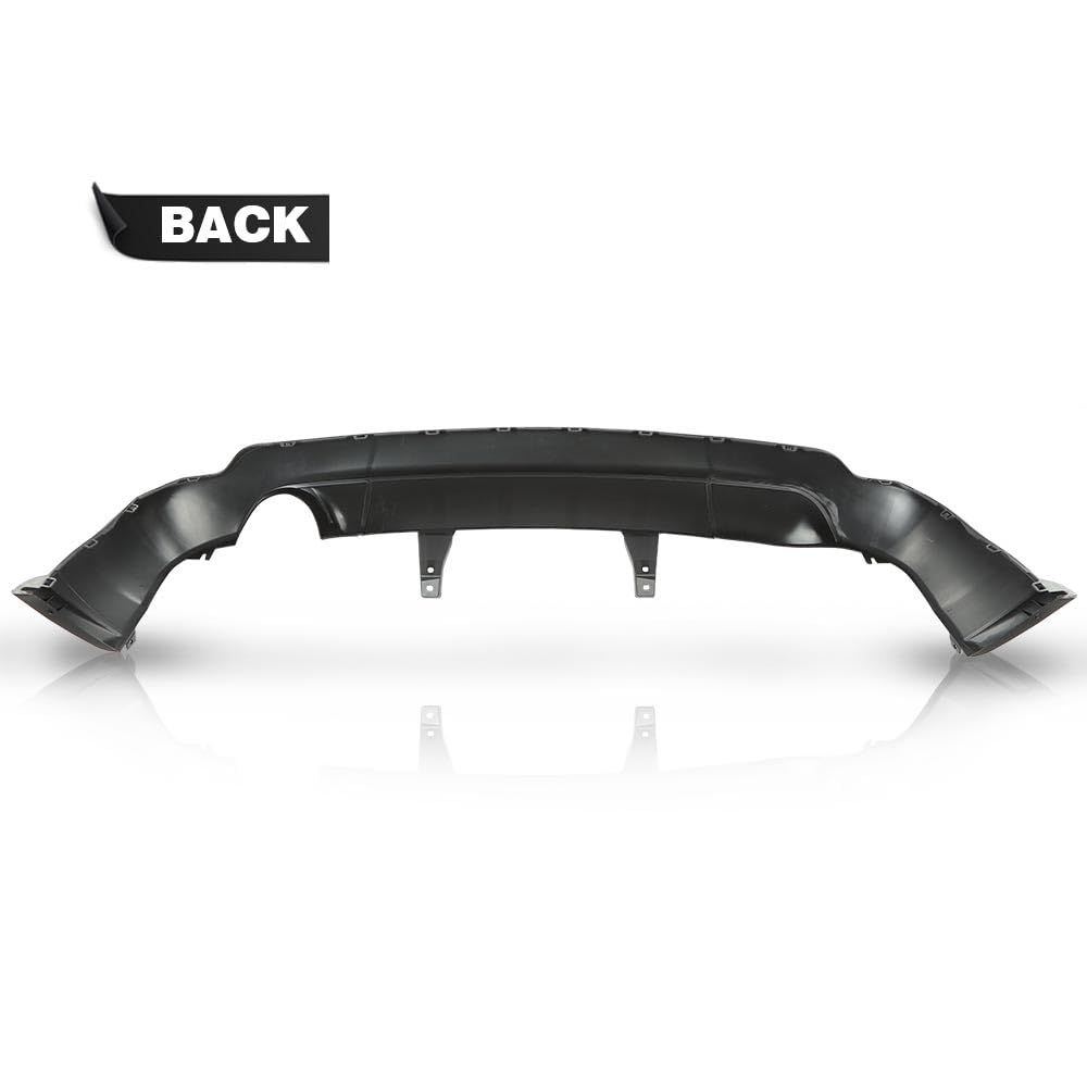 G-PLUS Lower Rear Bumper Cover w/o Tow Textured Compatible with Jeep Grand Cherokee 2011-2021 (For Models with 3.6L Single Exhaust & without Tow Package)