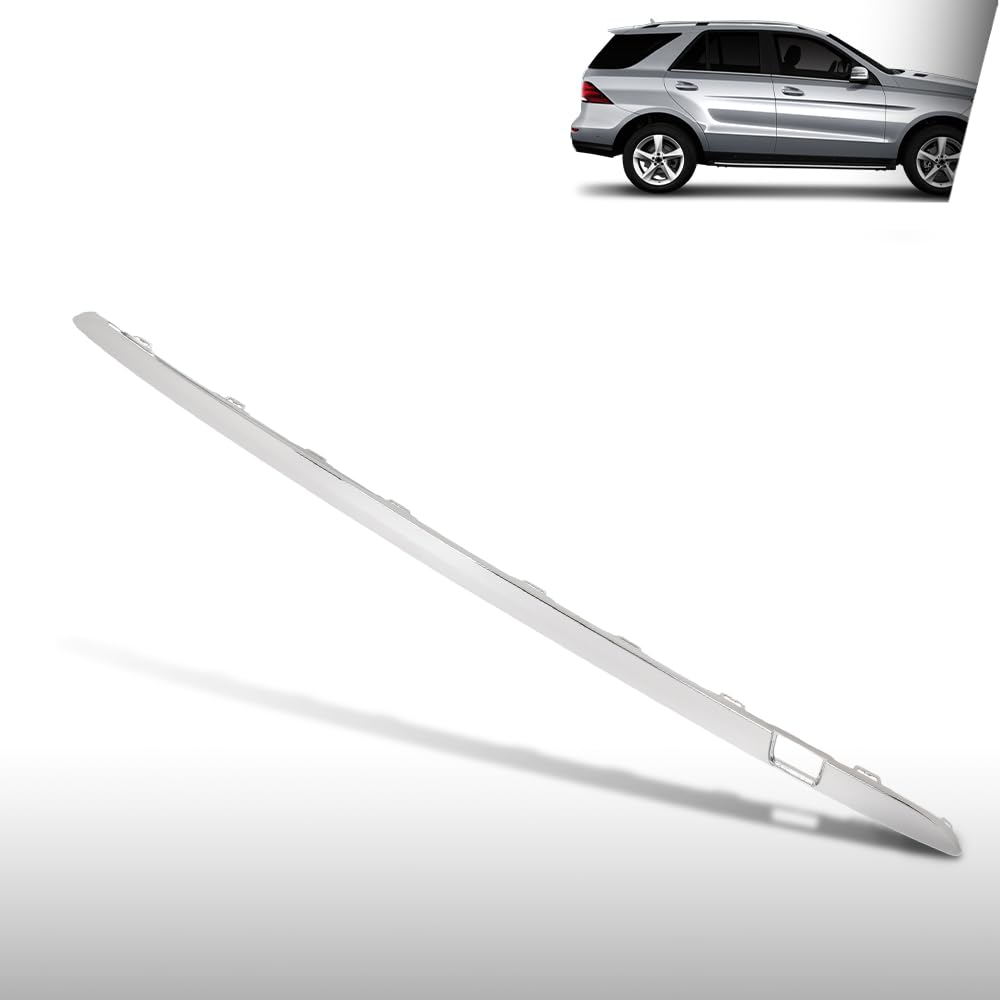 G-PLUS Rear Bumper Cover Upper Molding Compatible with Benz GLE350d 2016 Fit Benz GLE350 2016-2018 1668850701, 1668852474 Silver