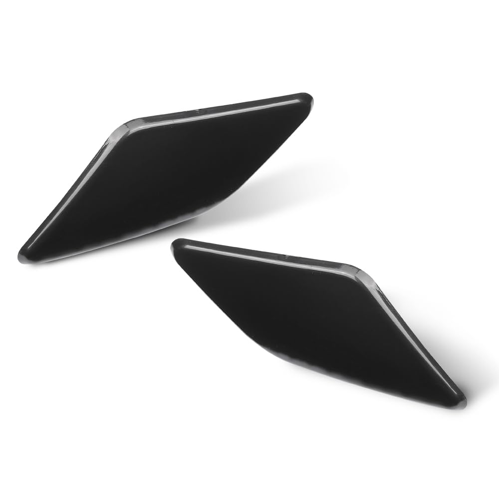 G-PLUS Left Right Headlight Washer Cover Pair Compatible with Volvo S40 V50 2008-2012 39886377, 39886397 Glossy Black