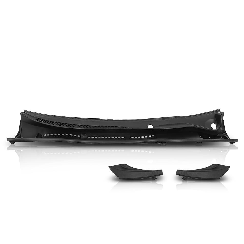 G-PLUS Windshield Cowl Vent Panel W/Side Cowl Cover Trim ABS Compatible with Toyota RAV4 2013-2018 55708-0R030, 557080R030 Black