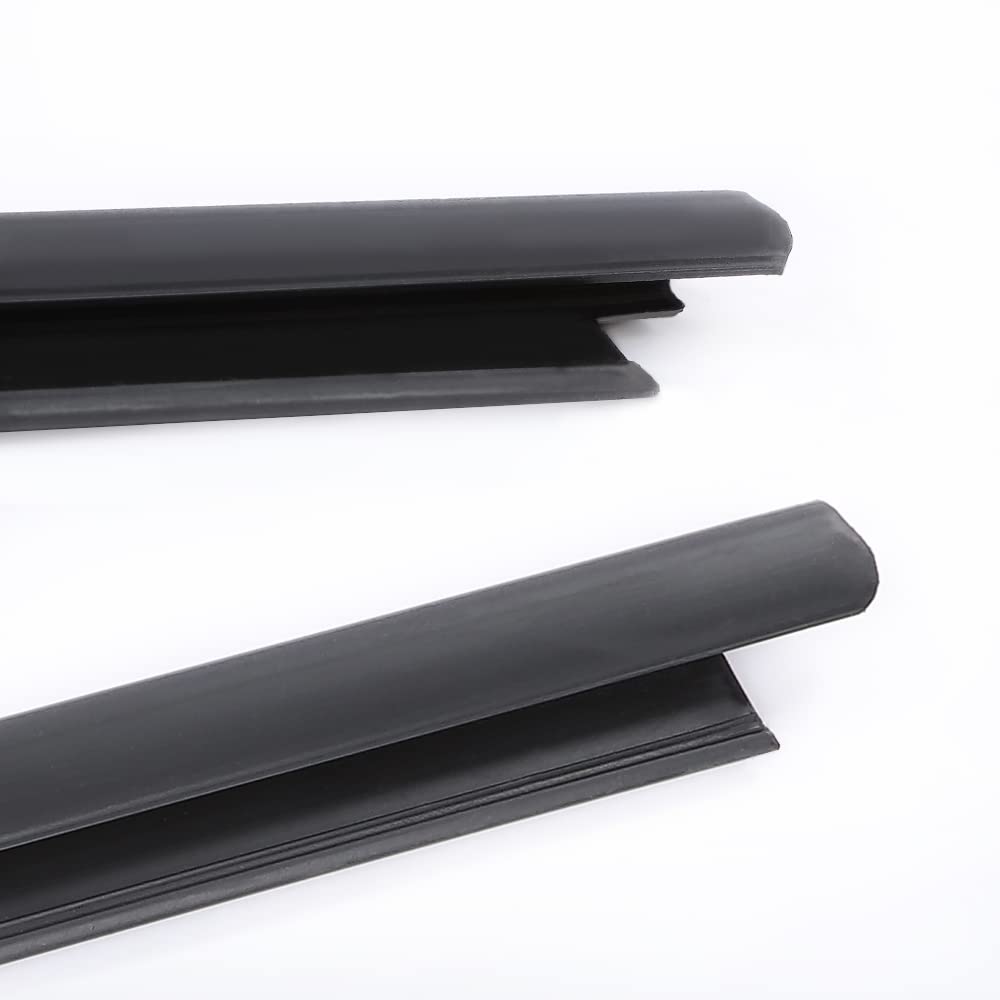 G-PLUS Black Rear Outer Window Sweep Felt Kit Compatible with Chevy Silverado GMC Sierra 1500/2500/3500 2001-2007,Fit Chevy Suburban Avalanche 1500/2500 2002-2006,Fit GMC Yukon 2001-2006 2PCS